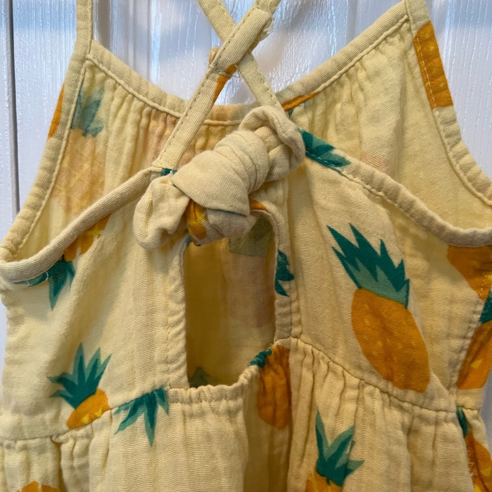 Cat & Jack Yellow Girl’s Dress with Pineapple Design Size:2T - Picture 5 of 6